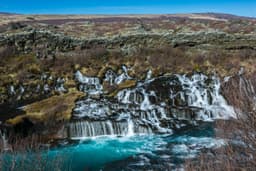 Hraunfossar-waterfall